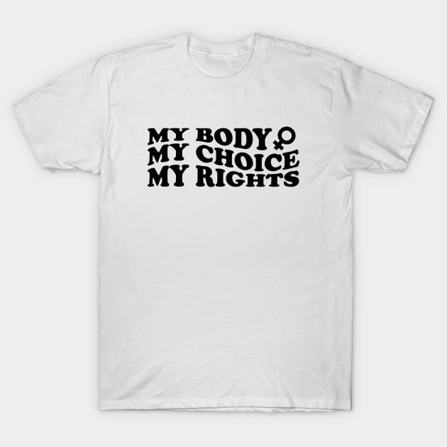 My Body My Choice My Rights T-Shirt by Pridish